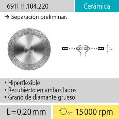 Discos: 6911H.104.220 Cerámica, Separación preliminar