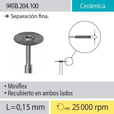 Discos: 945B.204.100 Cerámica, Separación fina